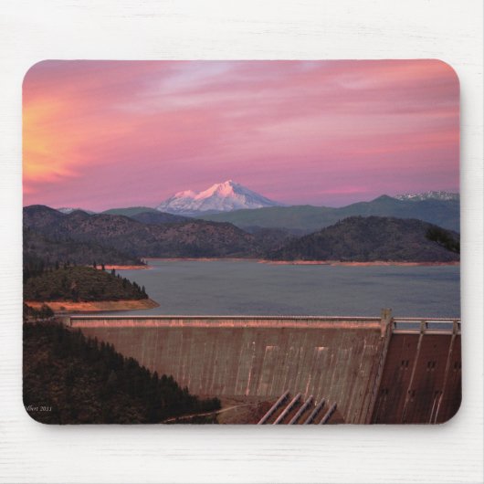 Sonnenuntergang und Mt. Shasta Mousepad (Vorne)