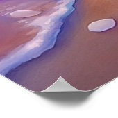 Sonnenuntergang und Muscheln Poster (Ecke)