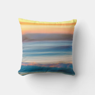 Sonnenuntergang und Ozean   Cape Disappointment St Kissen
