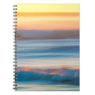 Sonnenuntergang und Ozean   Cape Disappointment St Notizblock