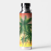 Sonnenuntergang und Palmen Trinkflasche (Links)