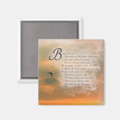 Sonnenuntergang und Psalmen - Bibelverse Psalmen 1 Magnet (Vorderseite/Rückseite)