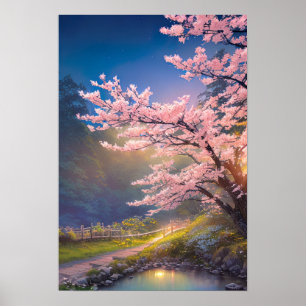 Sonnenuntergang und Sakuras Gnade Poster