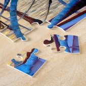 Sonnenuntergang und Segelboote im Hafenpuzzle Puzzle (Seite)