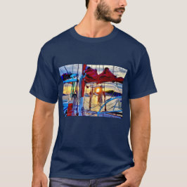 Sonnenuntergang und Segelboote T - Shirt