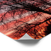 Sonnenuntergang und Silhouette Poster (Ecke)