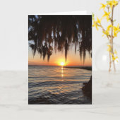 Sonnenuntergang und spanische Mooskarte Karte (Gelbe Blume)