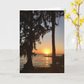 Sonnenuntergang und spanische Mooskarte Nr. 2 Karte (Gelbe Blume)