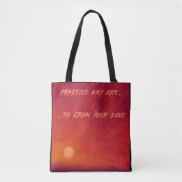 Sonnenuntergang und Sternennacht-Tragetasche Tasche