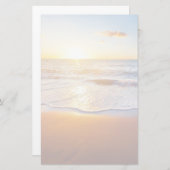 Sonnenuntergang und Strand Briefpapier (Vorne/Hinten)