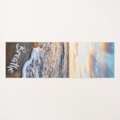 Sonnenuntergang und Strand mit Mantra Yogamatte (Vorderseite (Horizontal))