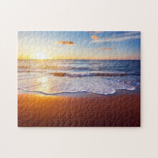 Sonnenuntergang und Strand Puzzle (Horizontal)