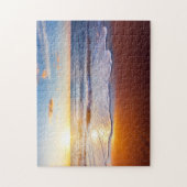 Sonnenuntergang und Strand Puzzle (Vertikal)