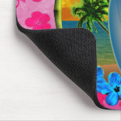 Sonnenuntergang und Surfbretter Mousepad (Ecke)