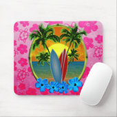 Sonnenuntergang und Surfbretter Mousepad (Mit Mouse)