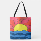 Sonnenuntergang und Waves Tasche (Vorderseite)
