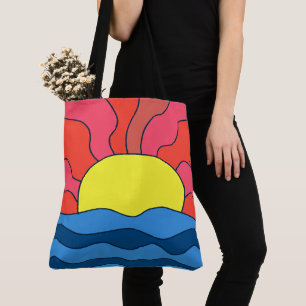 Sonnenuntergang und Waves Tasche