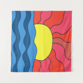 Sonnenuntergang und Waves Wandteppich (Vorderseite (Horizontal))