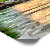 Sonnenuntergang und Wolken am Monte Edgecumbe bei Poster (Ecke)