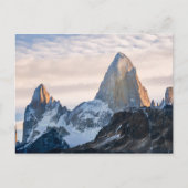 Sonnenuntergang und Wolken über dem Berg Fitzroy Postkarte (Vorderseite)
