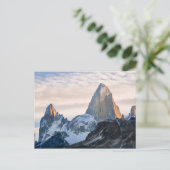 Sonnenuntergang und Wolken über dem Berg Fitzroy Postkarte (Stehend Vorderseite)