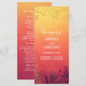 Sonnenuntergang Unterwasser-Hochzeitsprogramme Programm (Vorne/Hinten)