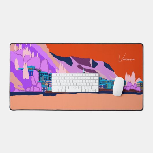 Sonnenuntergang Varenna Lago Como Schreibtischunterlage (Tastatur & Maus)