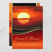 Sonnenuntergang Verlobung / Einladung zur Hochzeit (Vorne/Hinten)