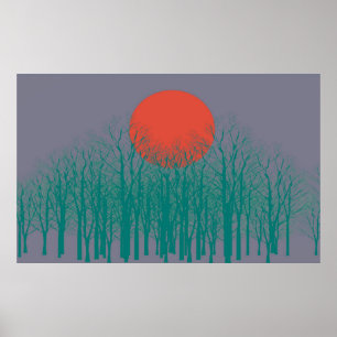 Sonnenuntergang Vintag Poster