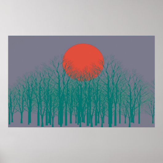 Sonnenuntergang Vintag Poster (Vorne)