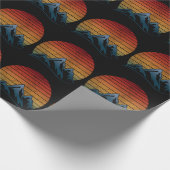 SONNENUNTERGANG VINTAGE BERG GESCHENKPAPIER (Ecke)