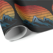 SONNENUNTERGANG VINTAGE BERG GESCHENKPAPIER (Rolleneckpunkt)