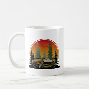 Sonnenuntergang Vintage Oldtimer Natur Wald Kaffeetasse