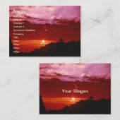 Sonnenuntergang Visitenkarte (Vorne/Hinten)