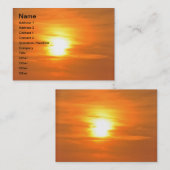 Sonnenuntergang Visitenkarte (Vorne/Hinten)