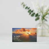 Sonnenuntergang Visitenkarte (Stehend Vorderseite)