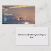 Sonnenuntergang-Visitenkarte Visitenkarte (Vorne/Hinten)