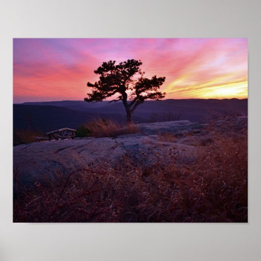 Sonnenuntergang vom Bärenberg NY Poster (Vorne)