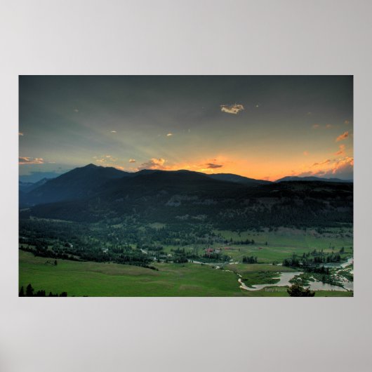 Sonnenuntergang vom East Ridge Poster (Vorne)