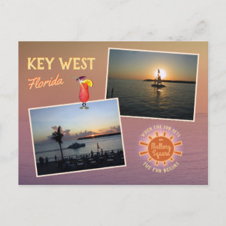 Sonnenuntergang vom Mallory Square, West-Key Postkarte