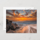 Sonnenuntergang vom Strand von Tamarach Postkarte (Vorne/Hinten)