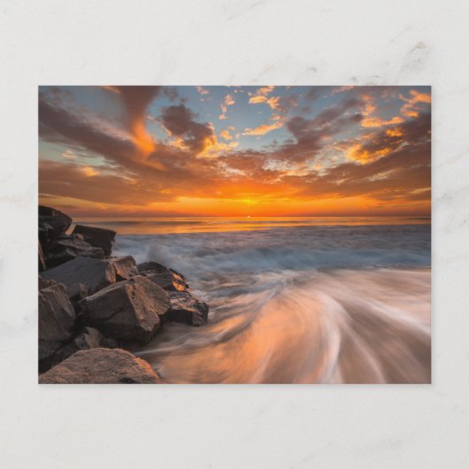 Sonnenuntergang vom Strand von Tamarach Postkarte (Vorderseite)