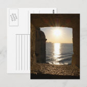 Sonnenuntergang vom Turm von Lissabon Postkarte (Vorne/Hinten)