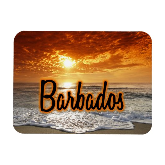 Sonnenuntergang von Barbados Magnet (Horizontal)