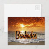 Sonnenuntergang von Barbados Postkarte (Vorne/Hinten)
