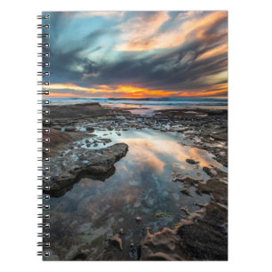 Sonnenuntergang von den Gezeitenpools Notizblock