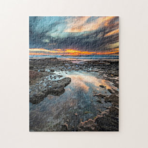 Sonnenuntergang von den Gezeitentümpeln Puzzle