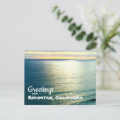 Sonnenuntergang von Encinitas California Moonlight Postkarte (Stehend Vorderseite)