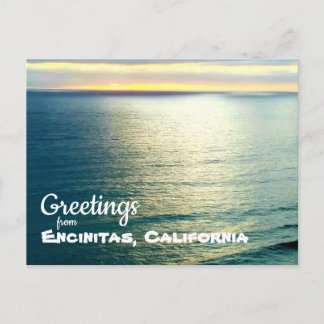Sonnenuntergang von Encinitas California Moonlight Postkarte