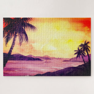 Sonnenuntergang von Farida Greenfield in Tropics Puzzle